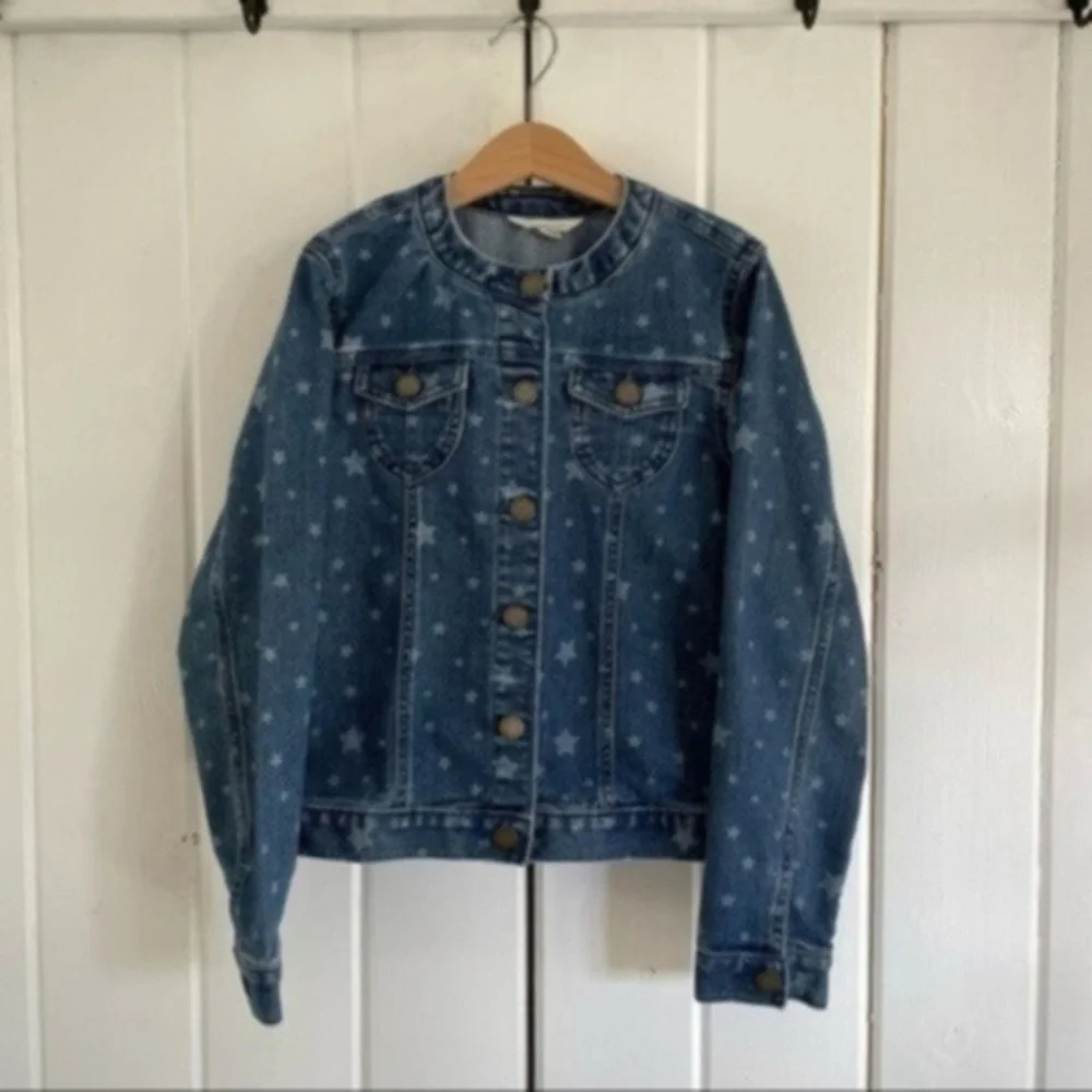 Lands End Girls Denim Stars Jacket​​​